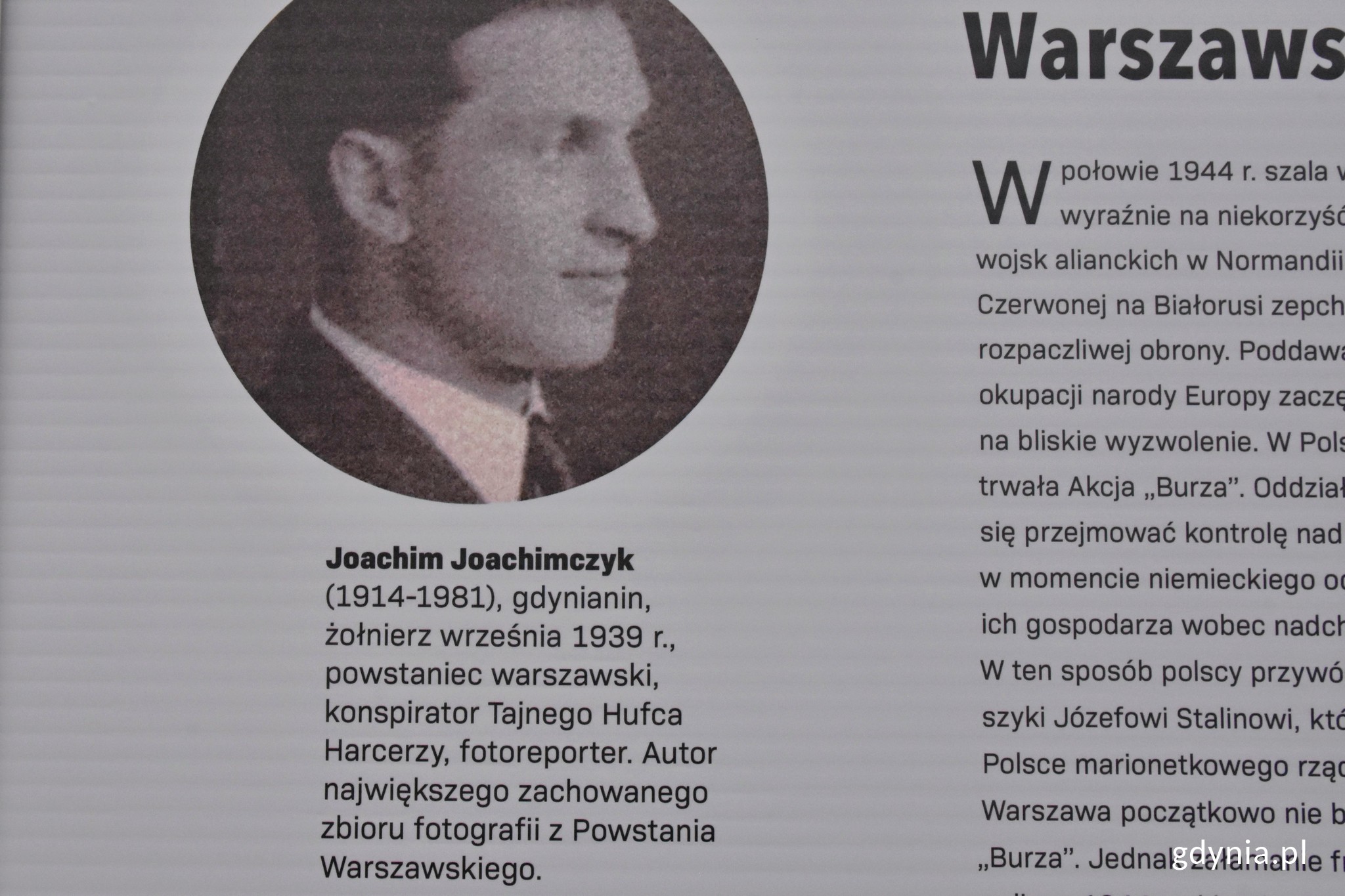 Wystawa „75 zdjęć „Joachima” na 75. rocznicę Powstania Warszawskiego”